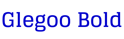 Glegoo Bold fuente